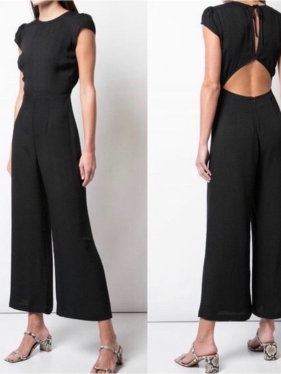 Reformation Pants - Reformation Black Cutout Wide-Leg Jumpsuit